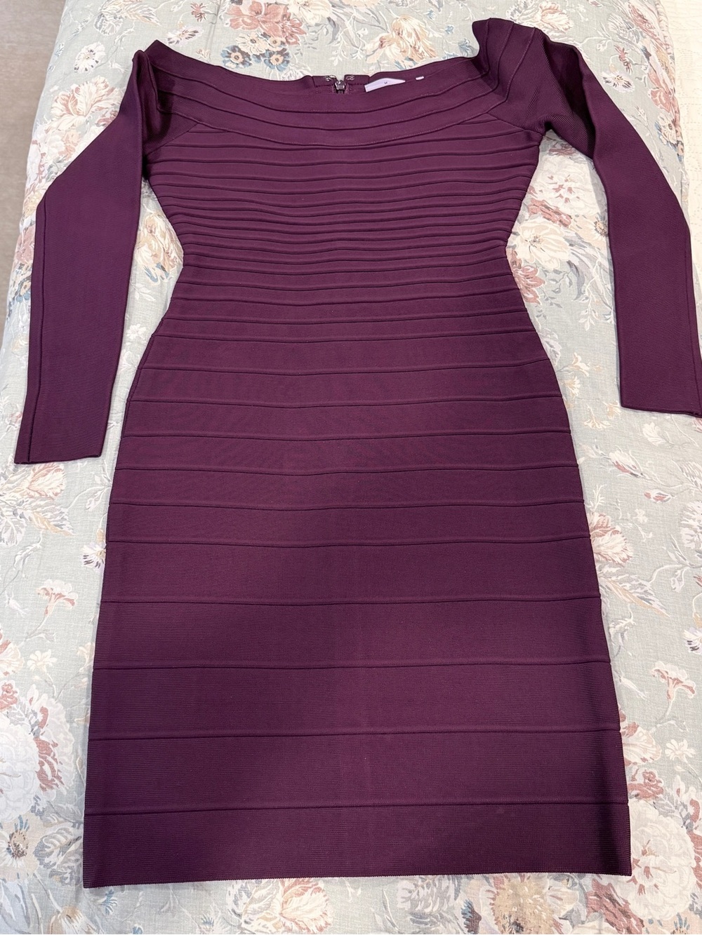 Herve Leger Candice Bandage Dress Bordeaux